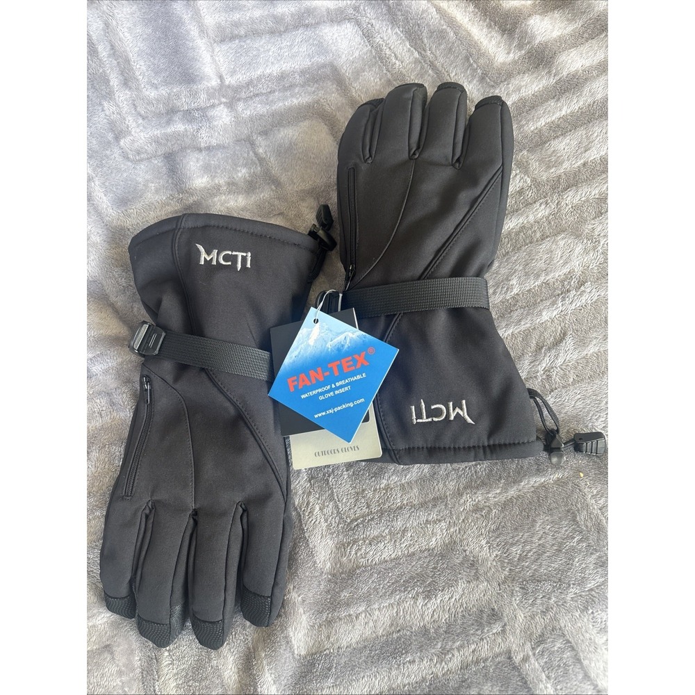 MCTI BLACK OUTDOOR‎ SKI WATERPROOF GLOVES  SIZE LARGE  NEW
